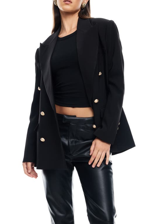 LIONESS Palermo Double Breasted Blazer in Black 