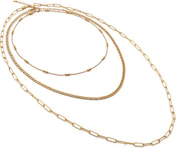 Monica Vinader Alta Textured Chain Necklace Gold