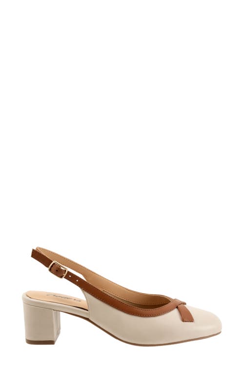 Shop Trotters Dalani Slingback Pump In Ivory/tan