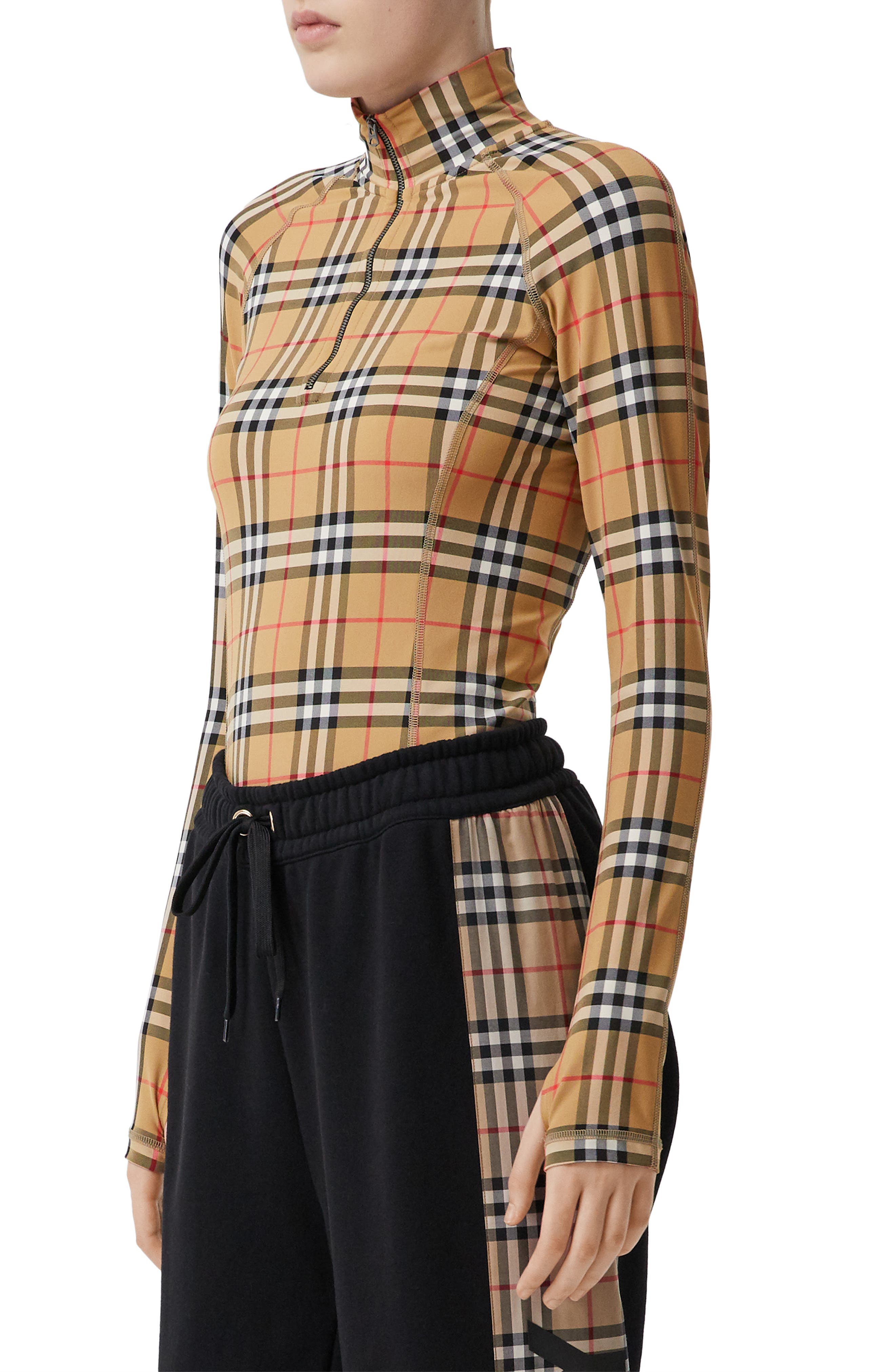 burberry half zip shirt