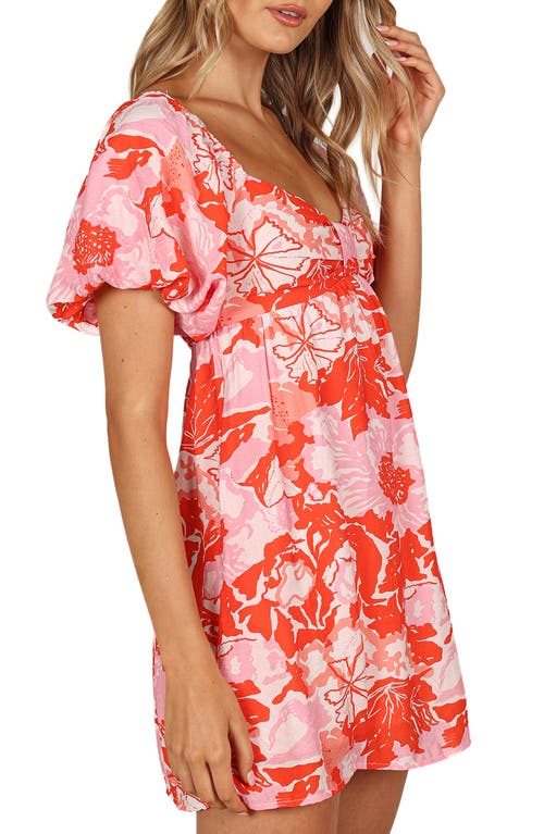 Petal And Pup Petal & Pup Maggie Print Puff Sleeve Minidress In Multi