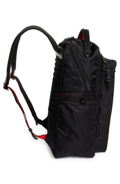 Shop Christian Louboutin Loubideal Canvas & Rubber Backpack In Loubi/black/black