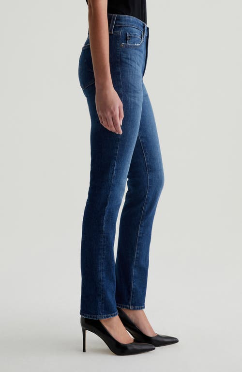 Shop Ag Mari Mid Rise Slim Straight Leg Jeans In Mykonos
