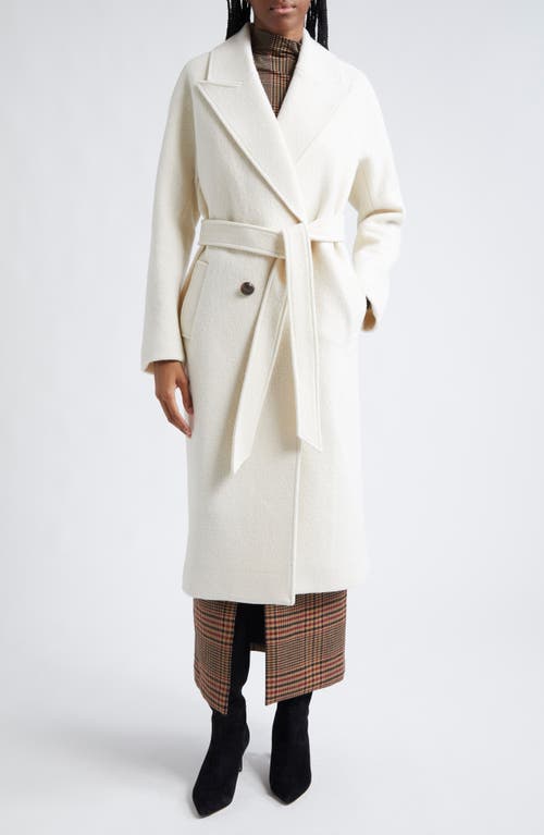 Shop Veronica Beard Della Virgin Wool Dickey Coat In Ecru