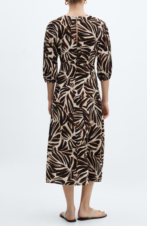 Mango Claudie Button Front Dress In Natural White