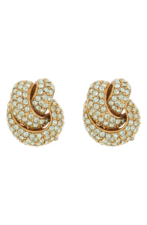 Oscar de la Renta Love Knot Stud Earrings in Peridot at Nordstrom