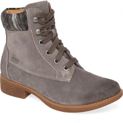 Comfortiva Trenton Knit Collar Waterproof Bootie- Grey