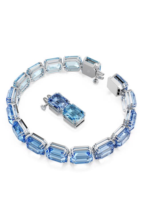 Shop Swarovski Millenia Octagon Cut Crystal Bracelet In Blue