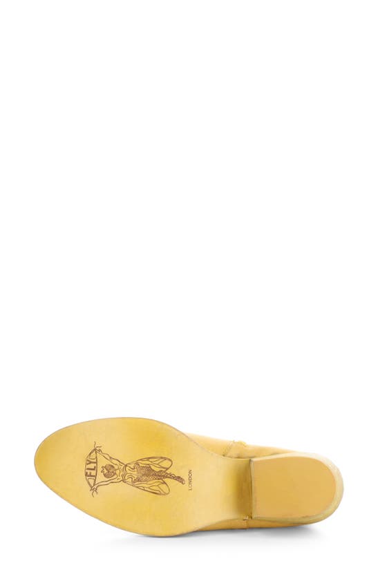 Fly London Wami Western Boot In Yellow Velvet
