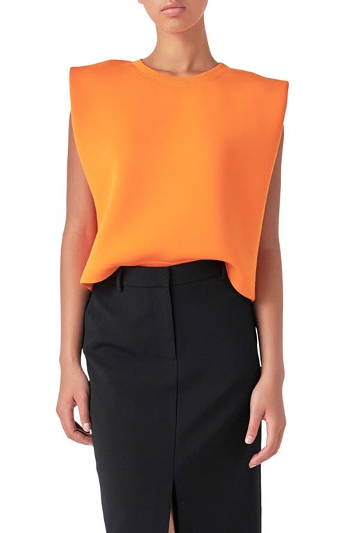 Grey Lab Soft Basic Top In Orange