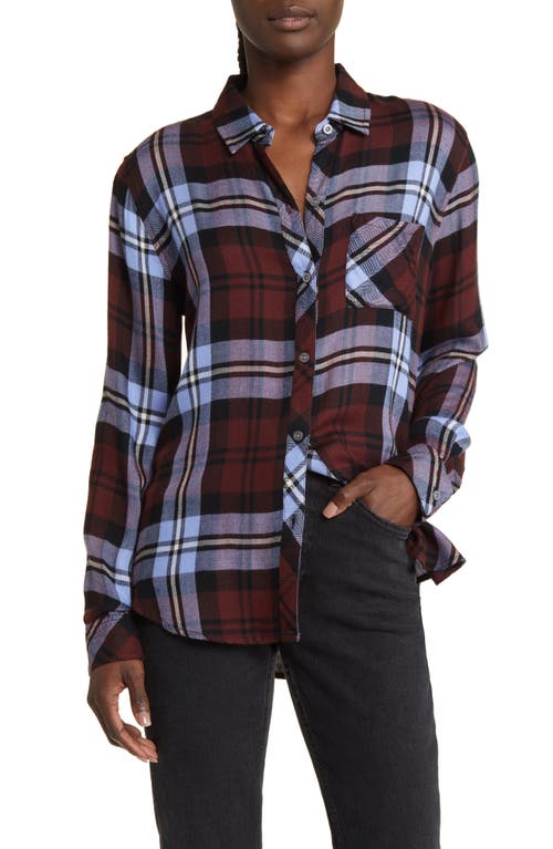Rails Hunter Plaid Button-Up Shirt in Mulberry Plum at Nordstrom, Size Xx-Small