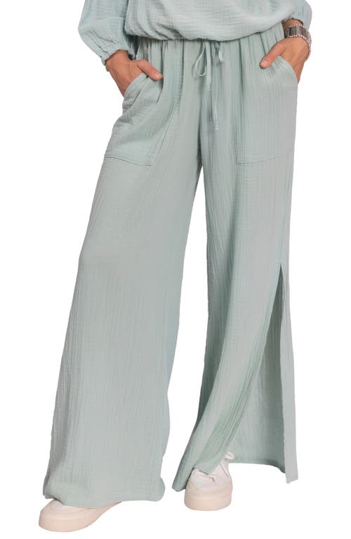 Everyday Ritual Riley Cotton Gauze Split Hem Pants at Nordstrom,