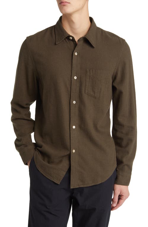 Pacific Twill One Pocket Button-Up Shirt in Olive Heather