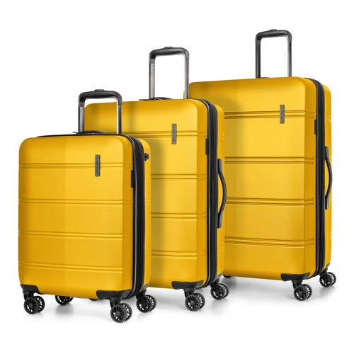 Swiss Mobility Lax 3 Piece Hardside Luggage Set In Yellow