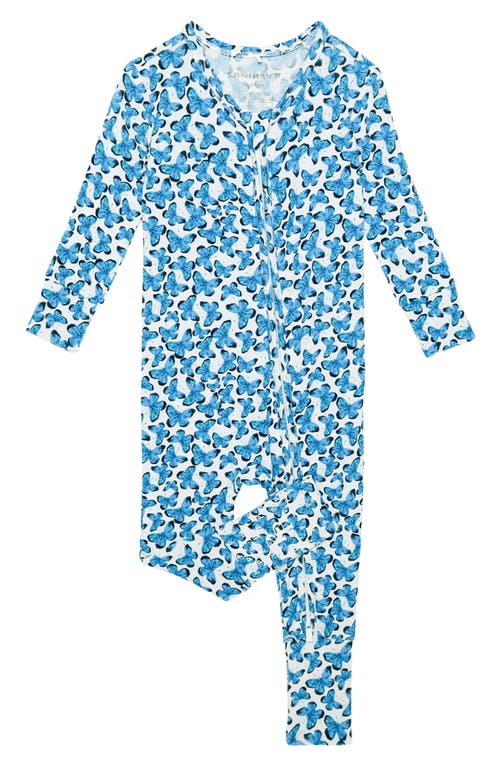 Posh Peanut Nayeli Fitted Convertible Footie Pajamas in Blue 