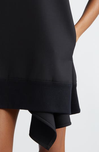 Asymmetric Short Sleeve Sweatshirt Dress