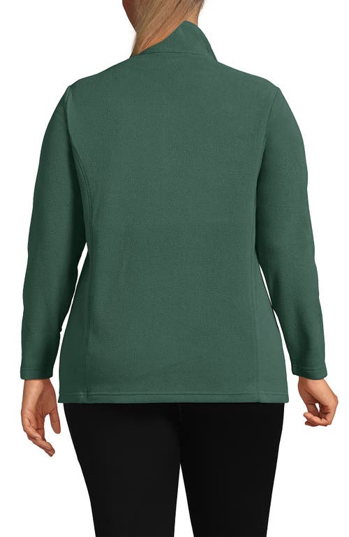 Shop Lands' End Anyweather Fleece Quarter Zip Pullover In Washed Evergreen