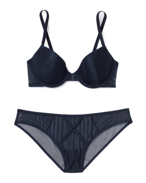 Naia Holly Unlined Demi Bra In Dark Blue