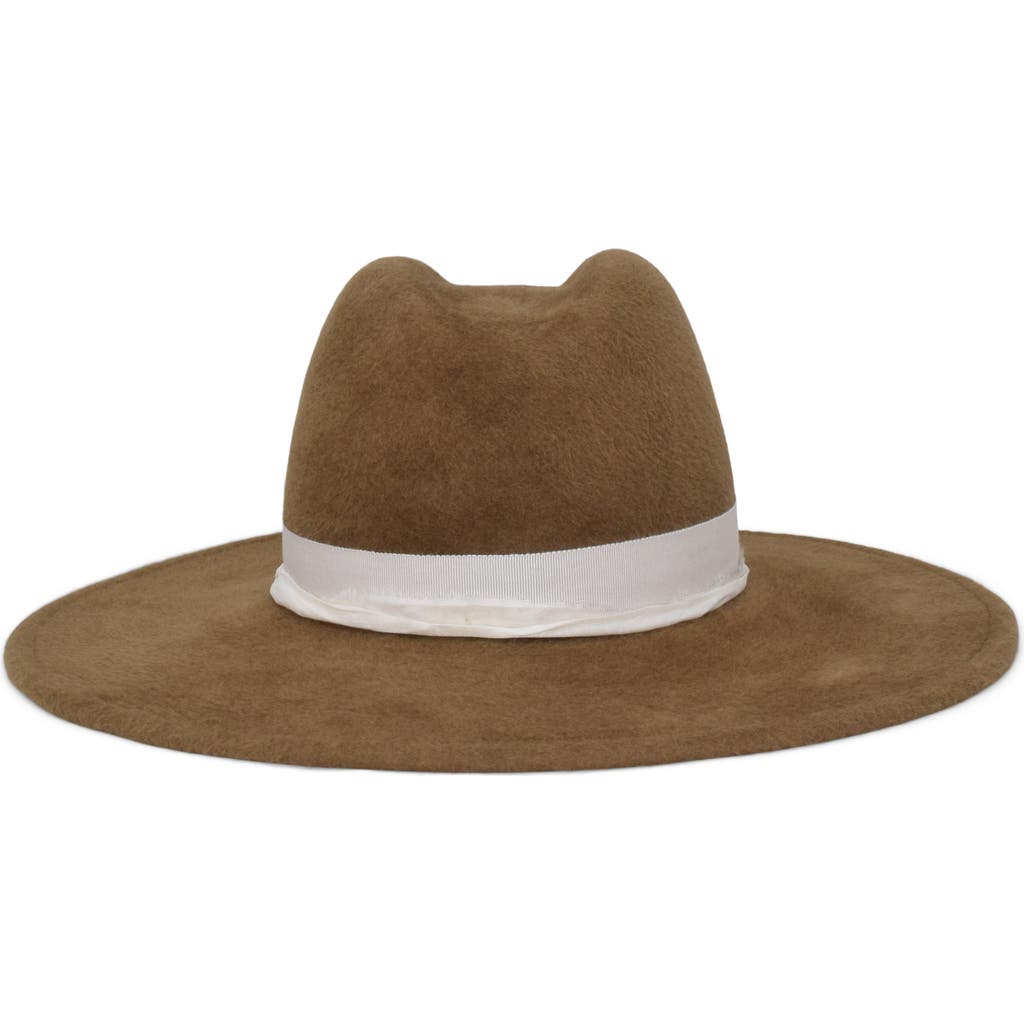 Gigi Burris Millinery Norma Rabbit Hair Felt Hat in Walnut