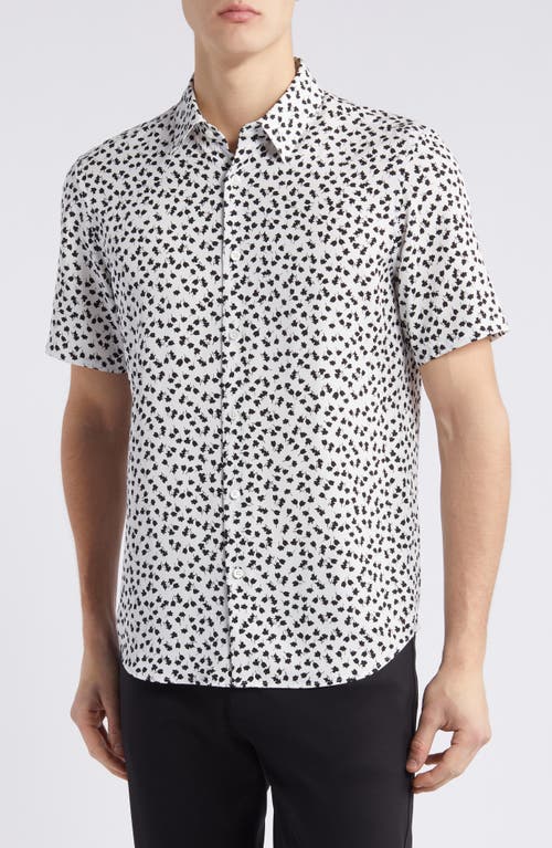 Theory Irving Short Sleeve Button-Up Shirt Multi at Nordstrom,
