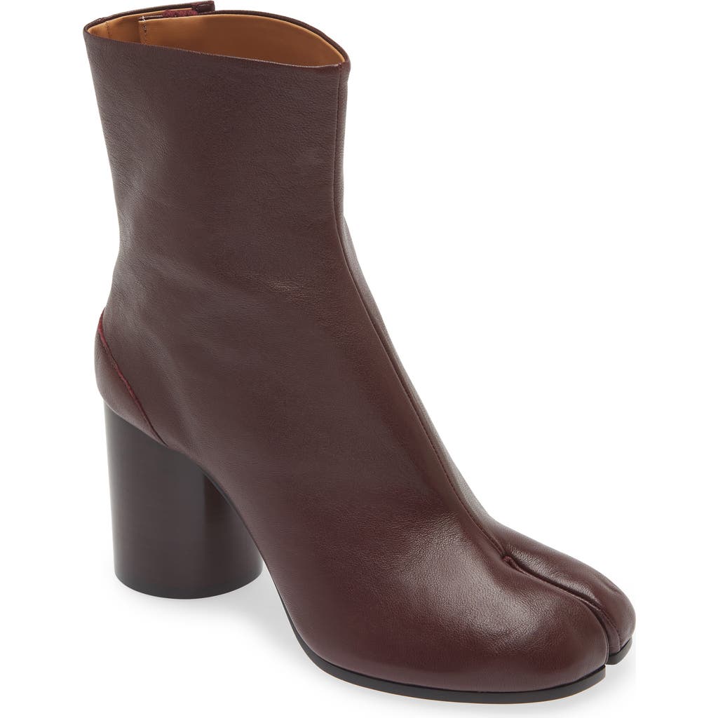 Shop Maison Margiela Tabi Boot In Deep Red