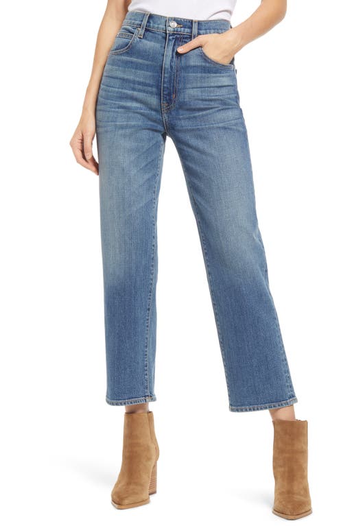 London High Waist Crop Straight Leg Jeans in Riverside