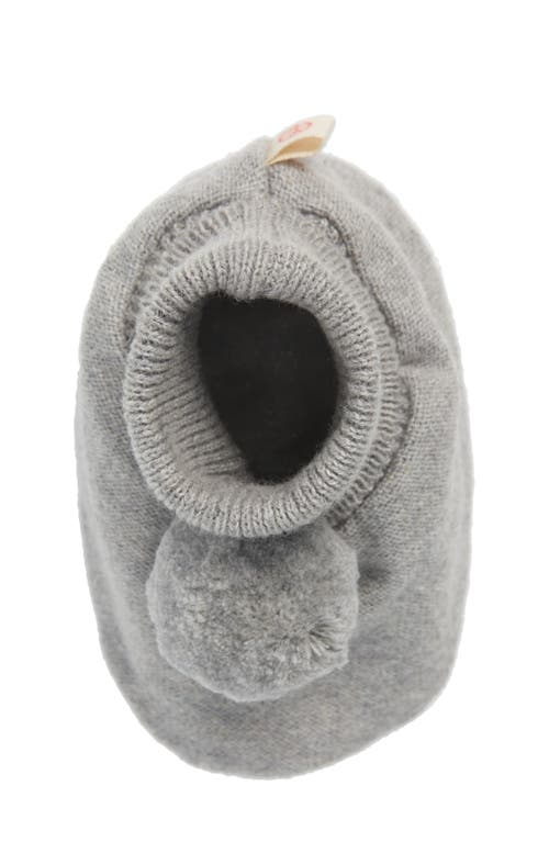 Shop Pink Lemonade Pompom Cotton Bootie In Grey