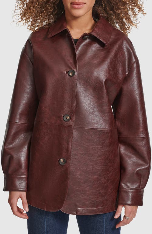 Levi's Faux Leather Vintage Blazer In Oxblood