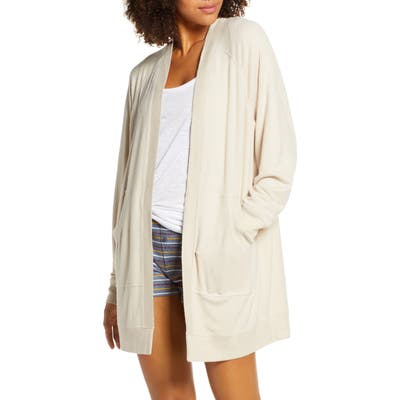 Plus Size Bp. Warm Me Up Cozy Open Cardigan, Size - Beige