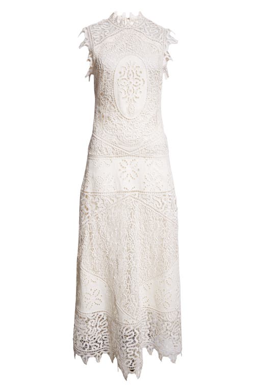 Shop Ulla Johnson Flora Eyelet Sleeveless Linen Maxi Dress In Pristine