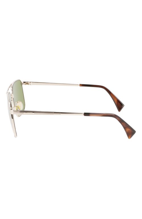 Shop Lanvin Jl 58mm Rectangular Sunglasses In Gold/green