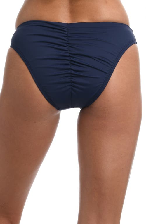 La Blanca Island Goddess Scoop Bikini Bottoms In Indigo