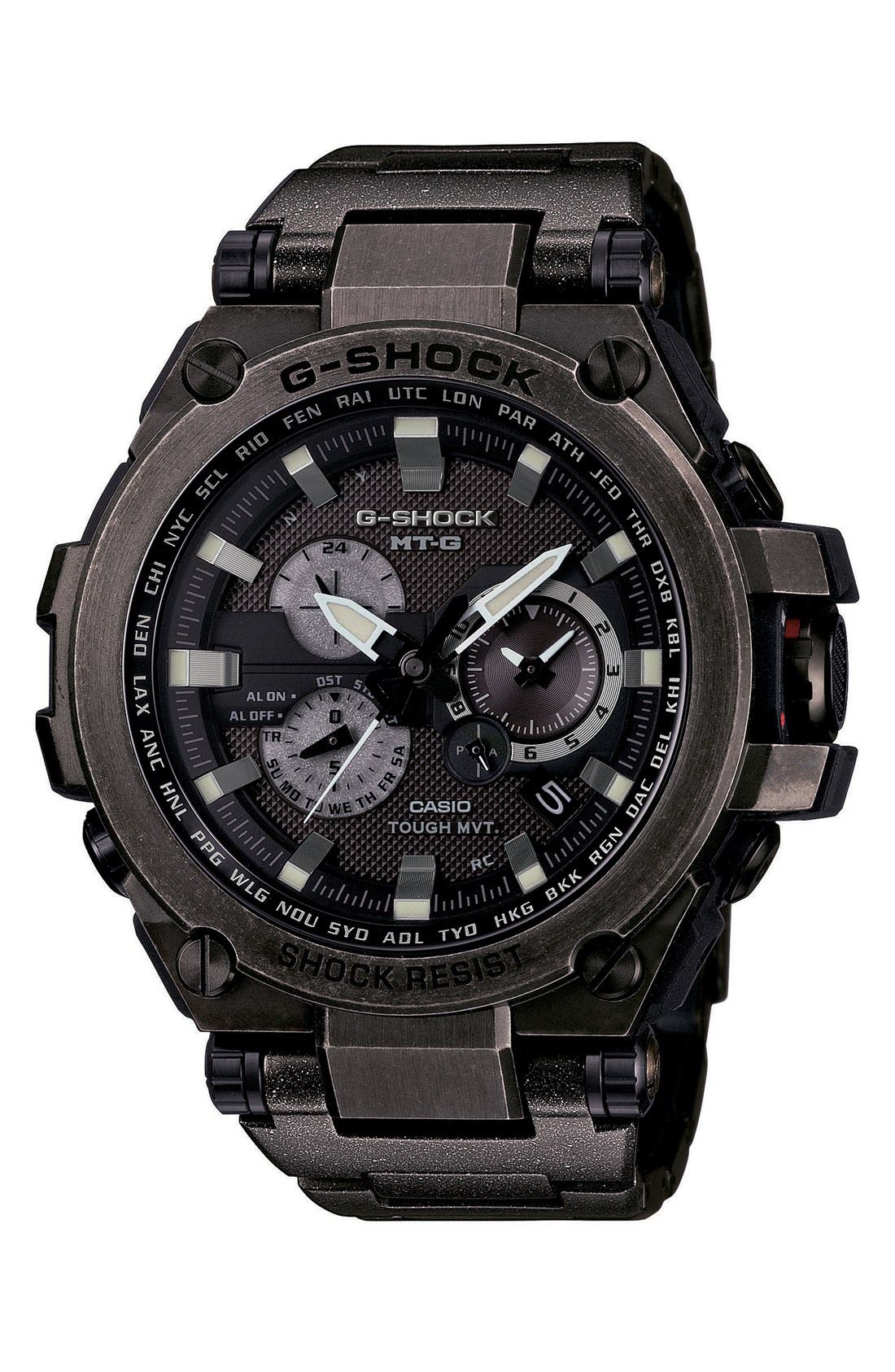 GShock 'Solar Atomic' Chronograph Bracelet Watch, 66mm x 56mm Nordstrom