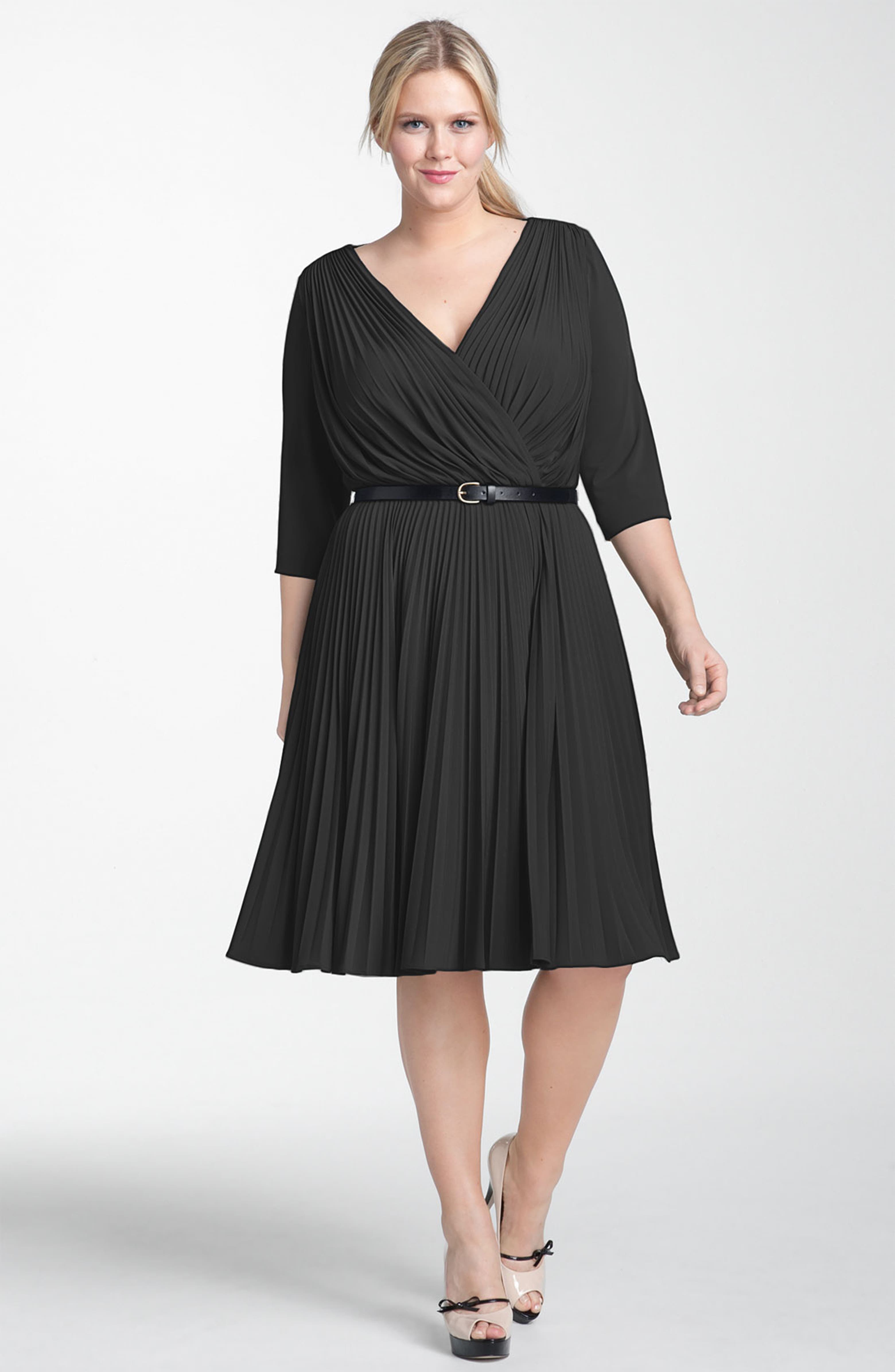 Suzi Chin for Maggy Boutique Pleated Matte Jersey Dress (Plus) | Nordstrom