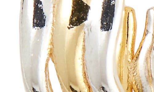 Argento Vivo Sterling Silver Huggie Earrings In Gold/sil