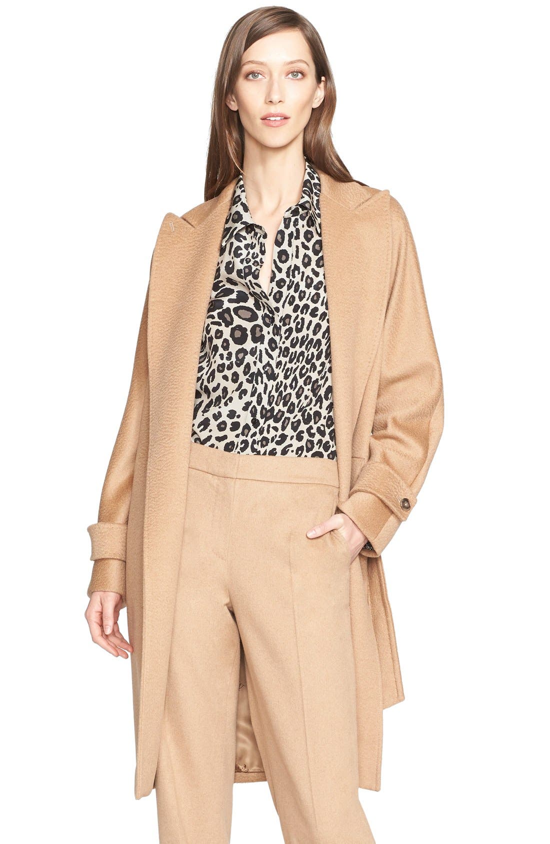 Max Mara 'Megaton' Camel Hair Wrap Coat | Nordstrom