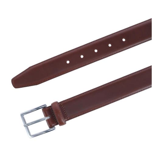 Shop Trafalgar Orion Smooth Calfskin 35mm Dress Belt In Brown