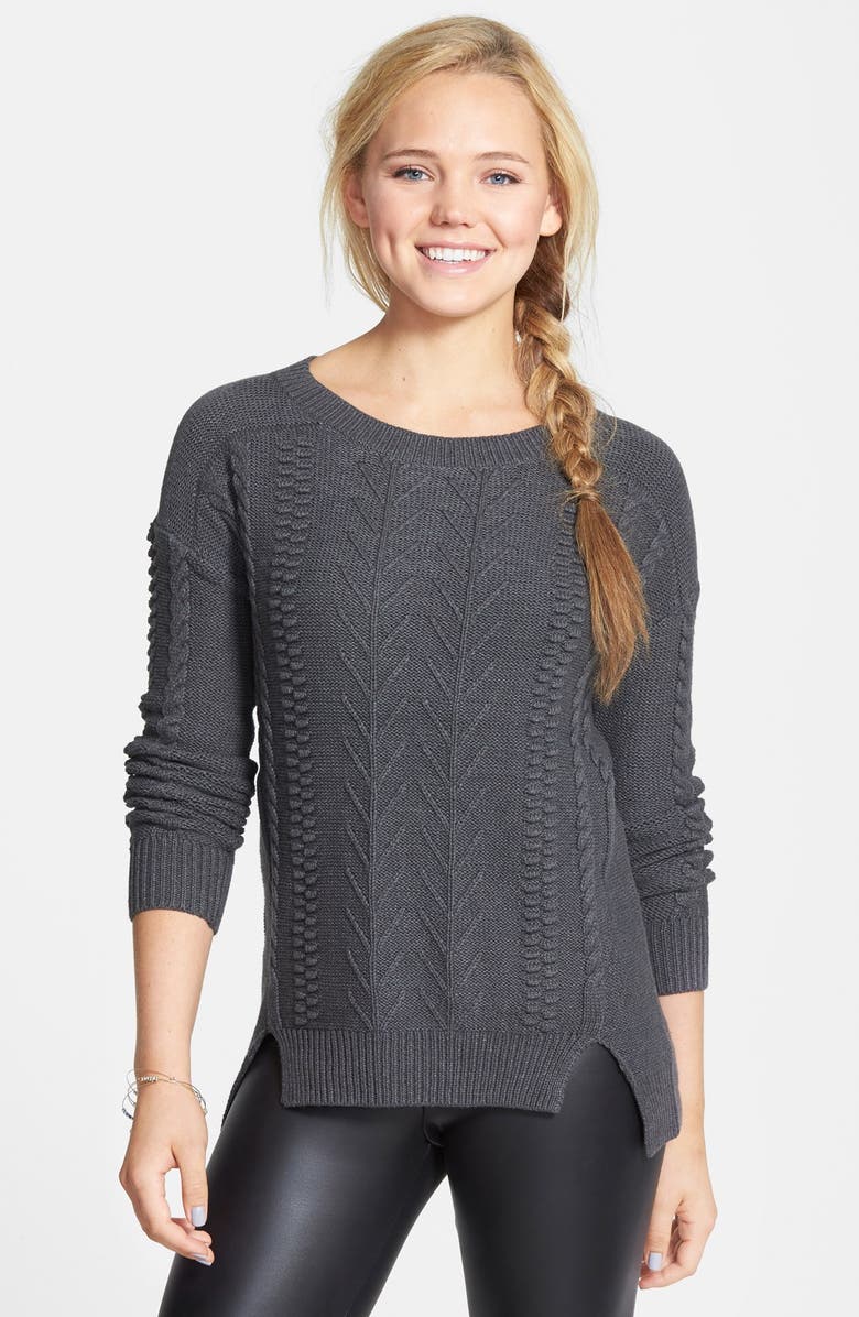 BP. Cable Knit Pullover (Juniors) | Nordstrom