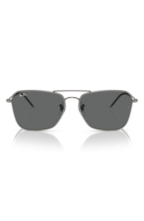 Shop Ray Ban Ray-ban Caravan Reverse 58mm Square Sunglasses In Gunmetal