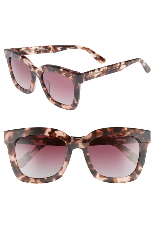 DIFF Carson 53mm Polarized Square Sunglasses in Himalayan Tortoise/Rose
