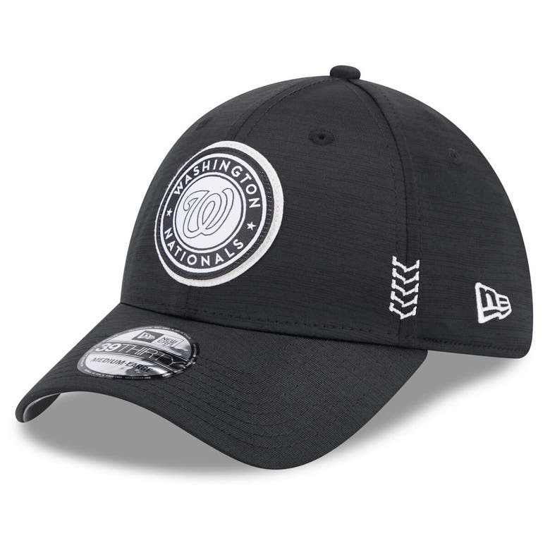 Shop New Era Black Washington Nationals 2024 Clubhouse 39thirty Flex Fit Hat