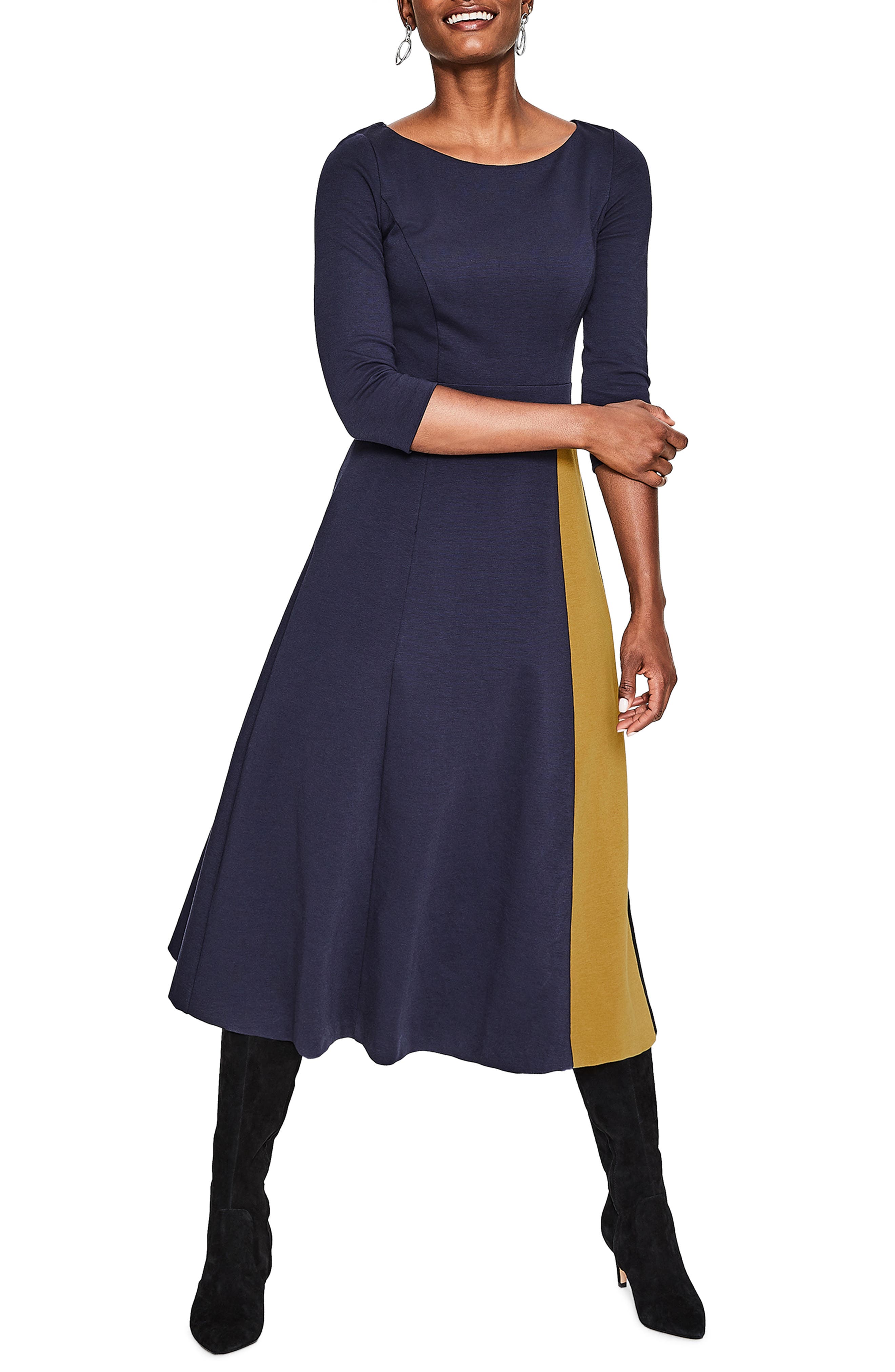 boden claudia ponte midi dress