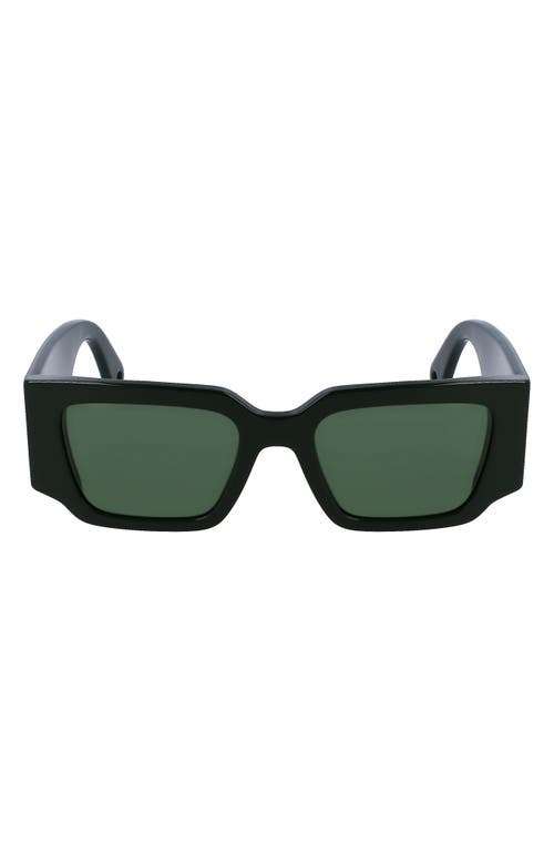 Lanvin 52mm Rectangle Sunglasses in Dark Green at Nordstrom
