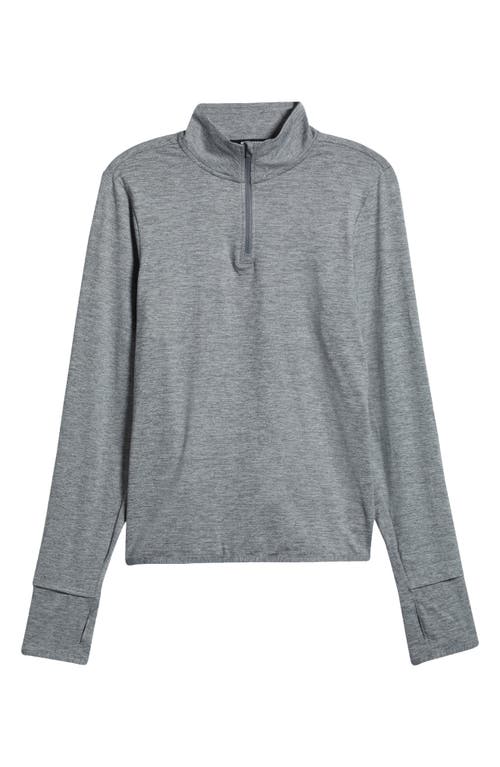 Shop Nike Dri-fit Swift Element Uv Quarter Zip Running Pullover In Smoke Grey/lt Smoke Grey