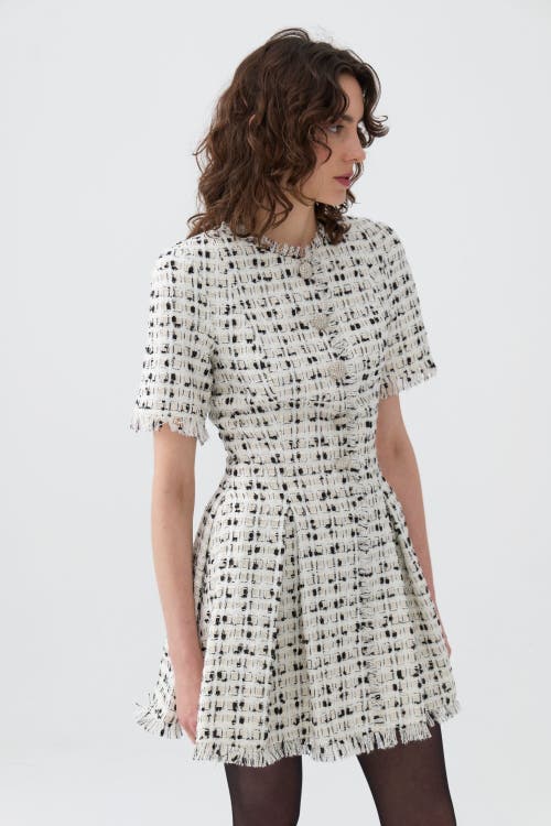 Shop Nocturne Tweed Mini Dress In Multi-colored