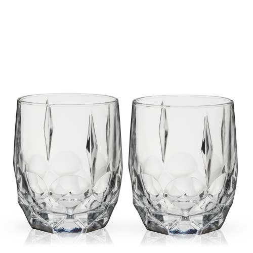 Viski Reserve Bruno Crystal Cocktail Glasses Set Of 2 In Clear