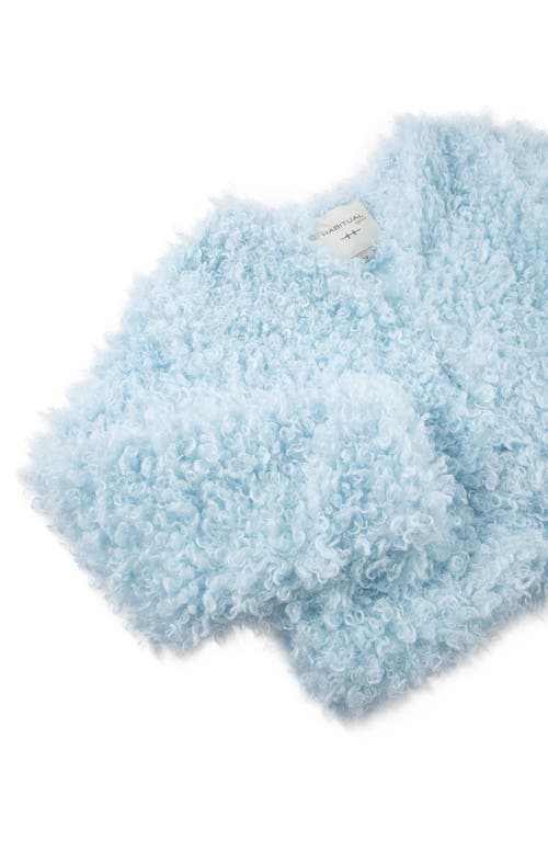 Shop Habitual Kids Kids' Shaggy Cardigan In Light Blue