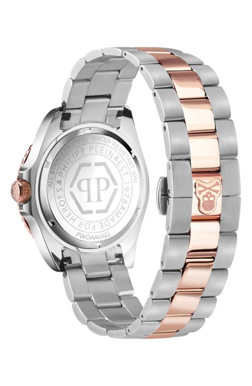 PHILIPP PLEIN PHILIPP PLEIN SPORT THE $KULL CARBON FIBER DIAL BRACELET WATCH, 44MM