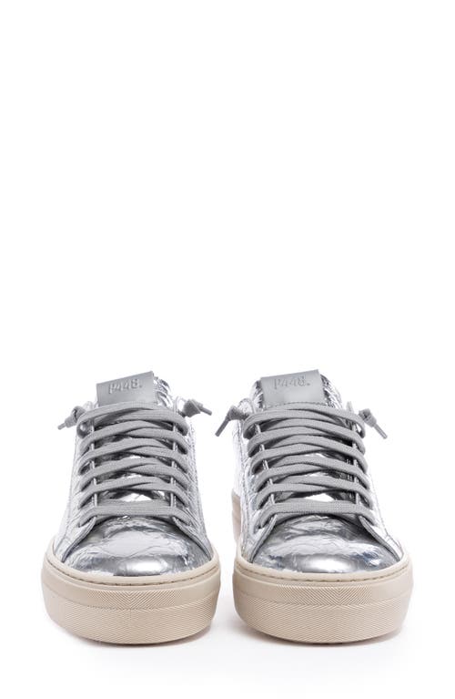 Shop P448 Thea Platform Sneaker In Silver