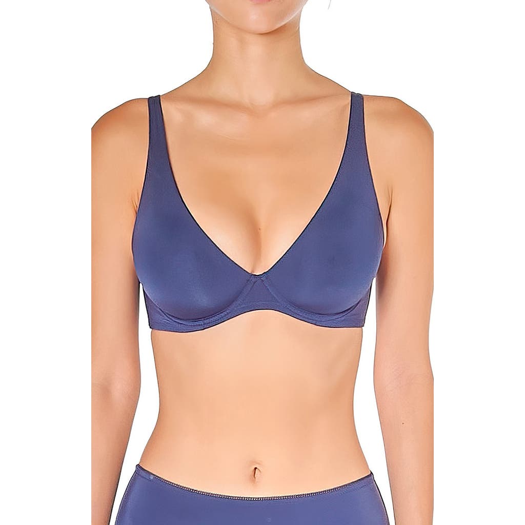 Huit Forever Skin Underwire Triangle Bra In Navy
